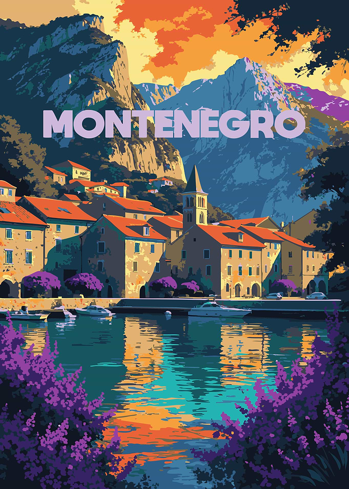 Montenegro Travel Poster Art