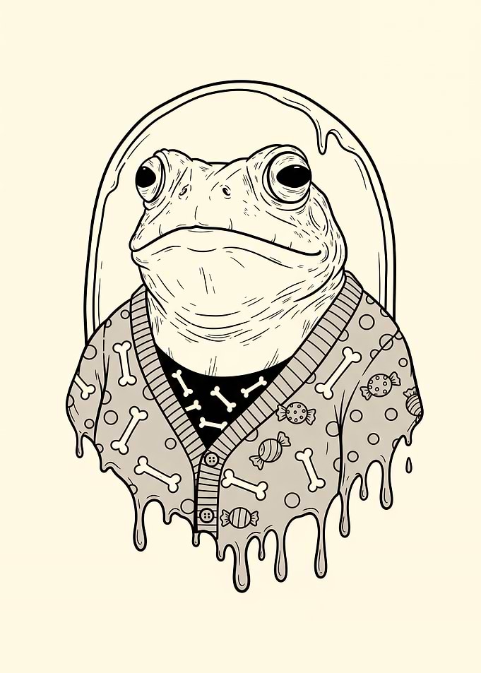 Toad in Candybone Cardigan