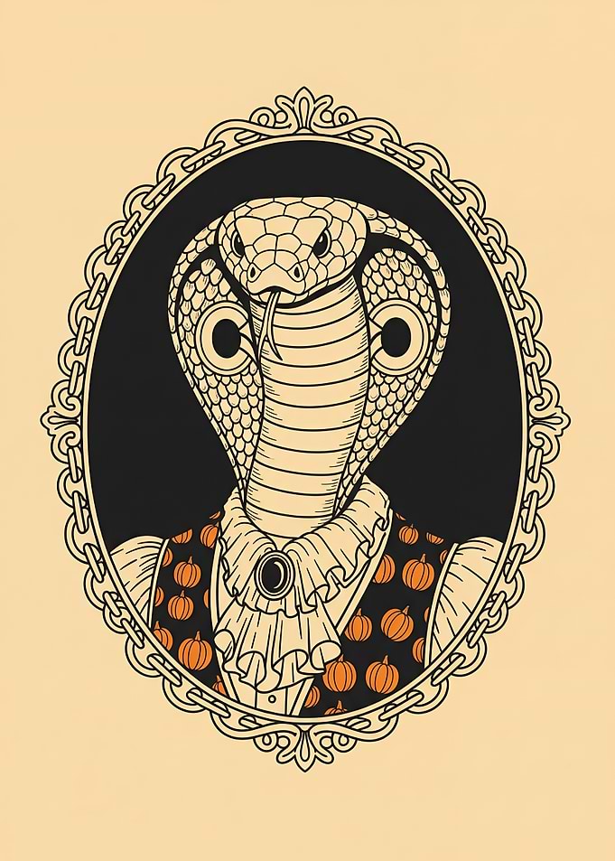 Victorian Serpent Portrait