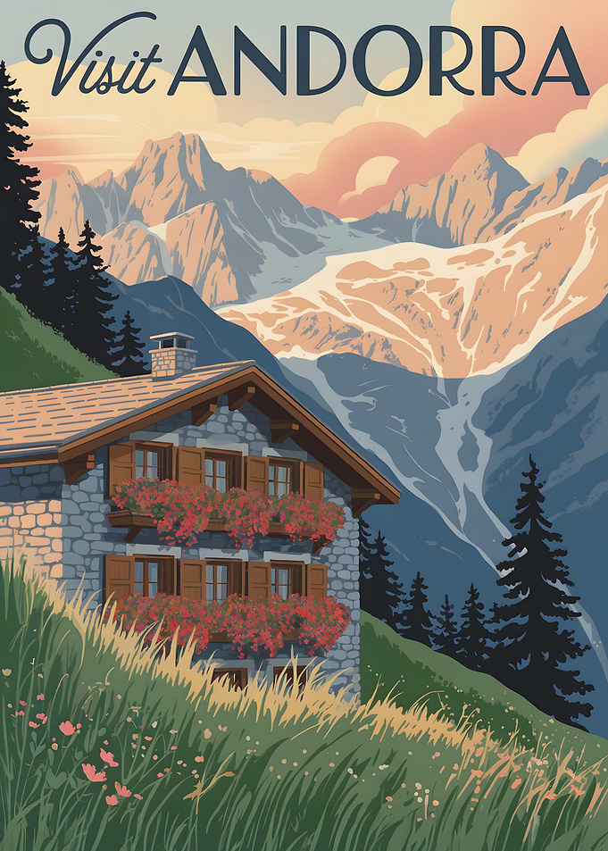Visit Andorra Travel Poster