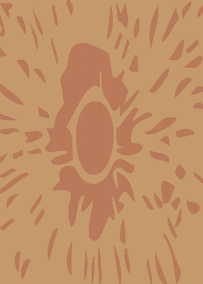 Abstract Brown Pattern with Oval Center