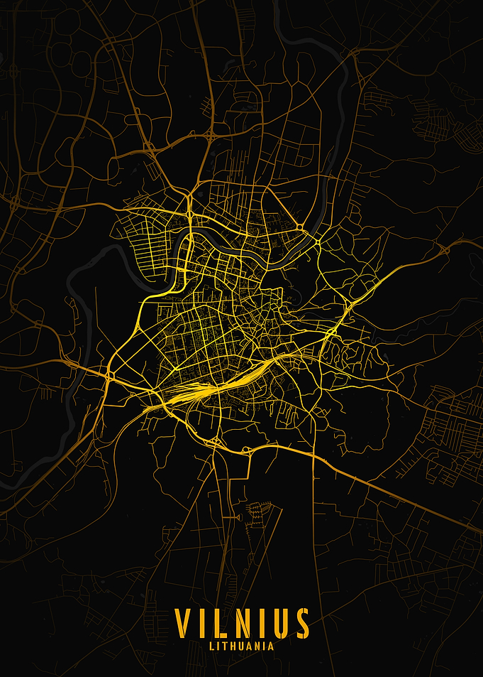 Vilnius Golden City Map