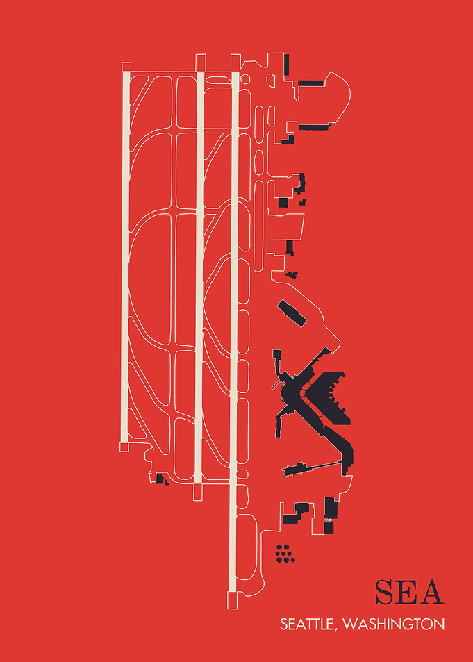 Seattle Airport Minimalist Art Print