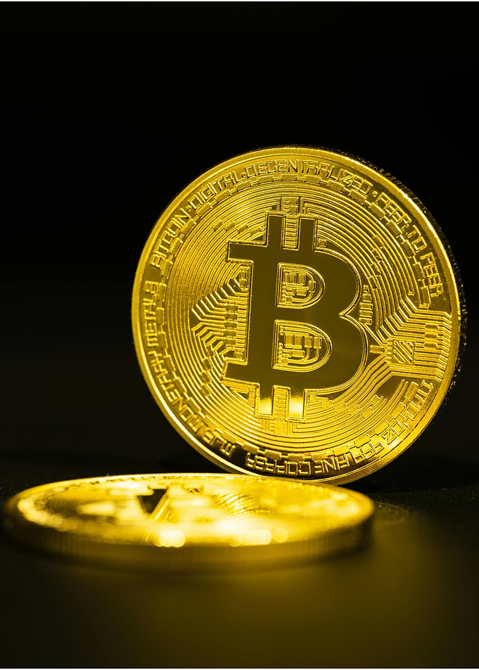 Golden Bitcoin Cryptocurrency Coins