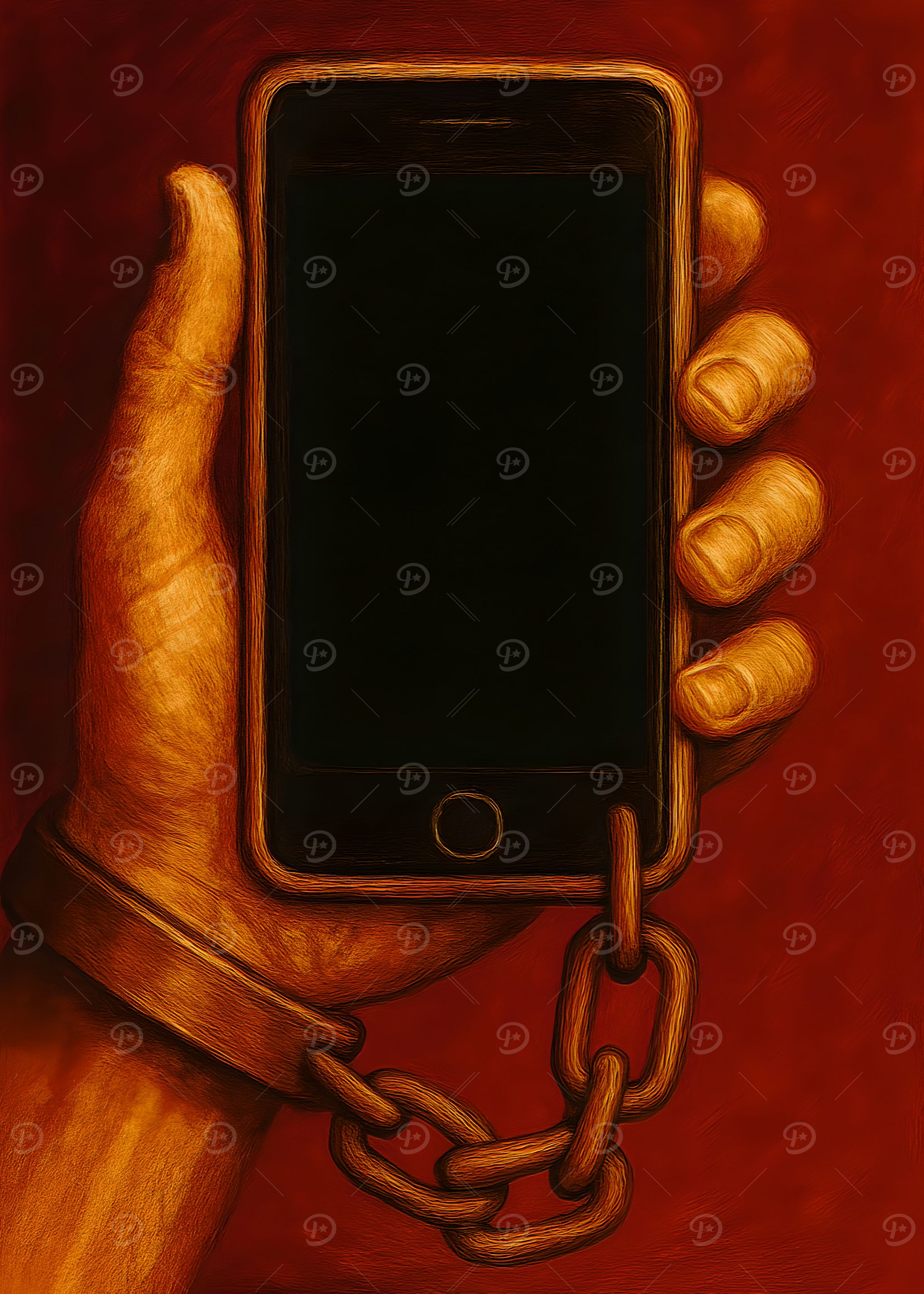 Smartphone Addiction Concept Art