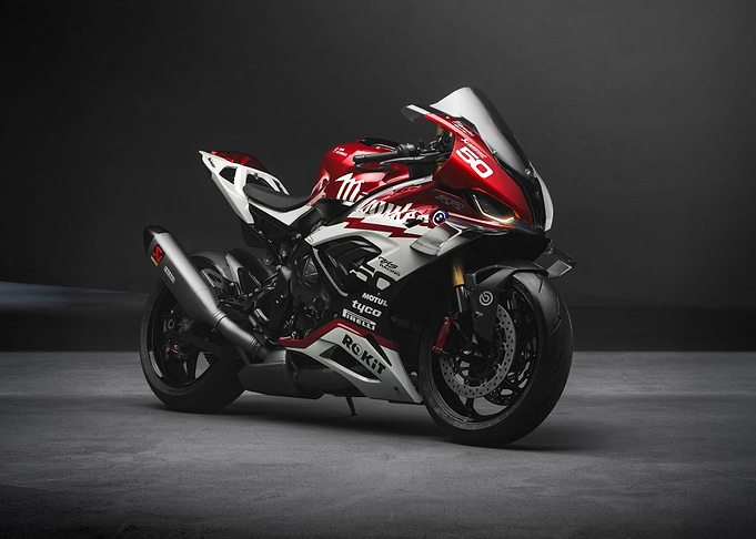 Red and White Racing Motorcycle