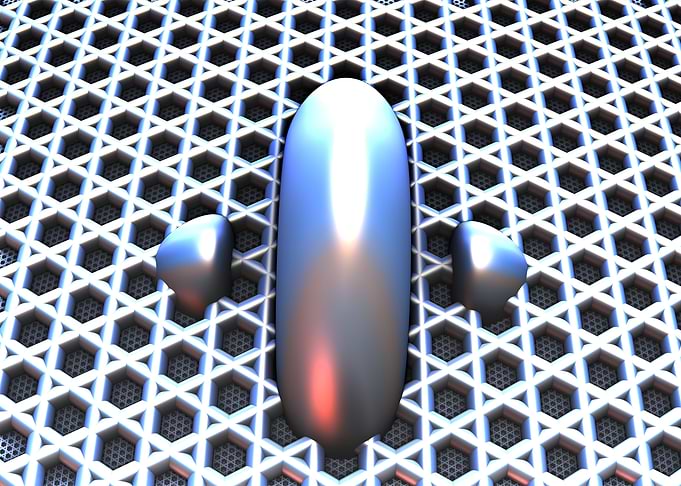 Bumpus - Abstract Metallic Shapes on Hexagonal Grid