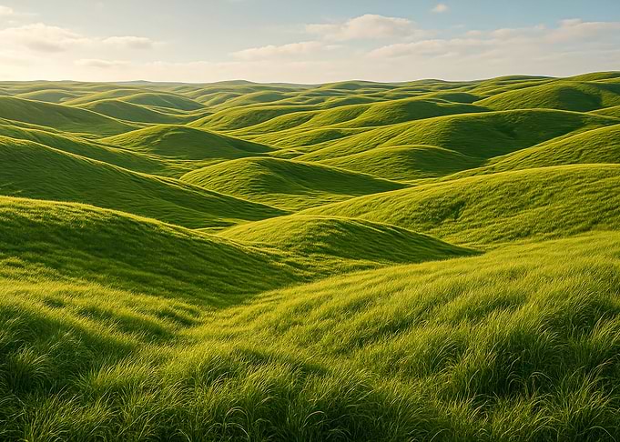Rolling Green Hills Landscape