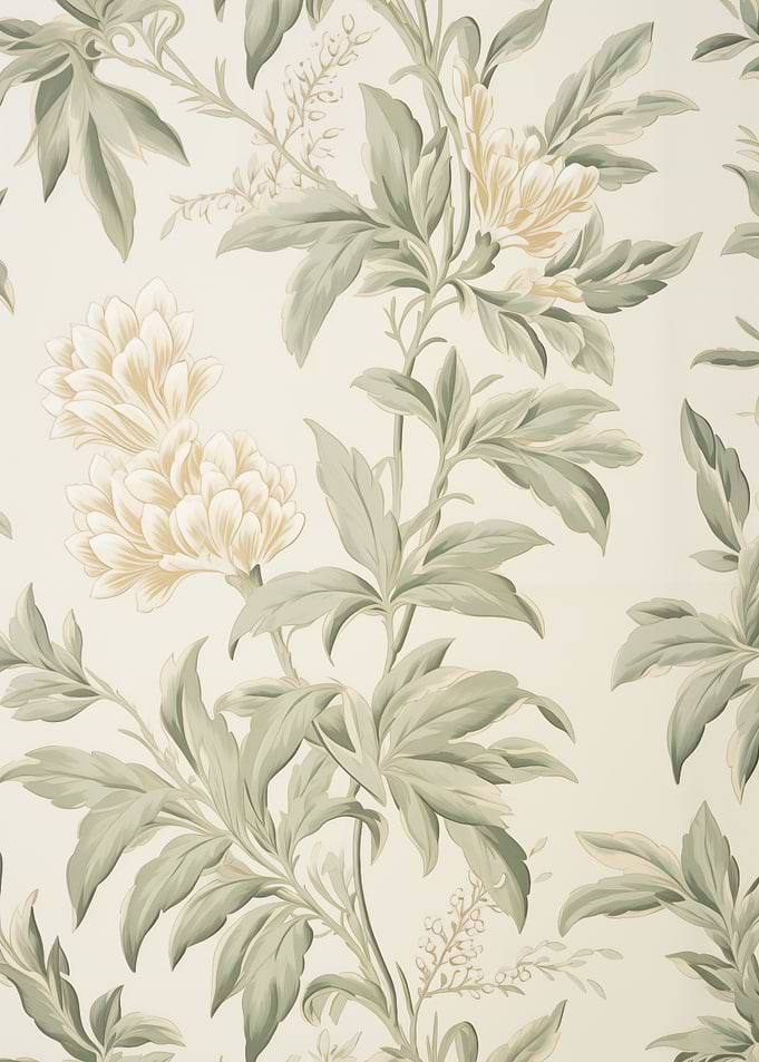 Floral Green Leaves Flowers