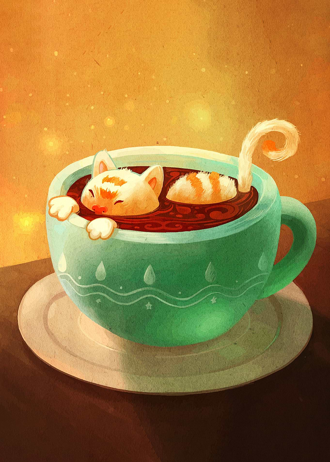 Cat Nap in a Cup