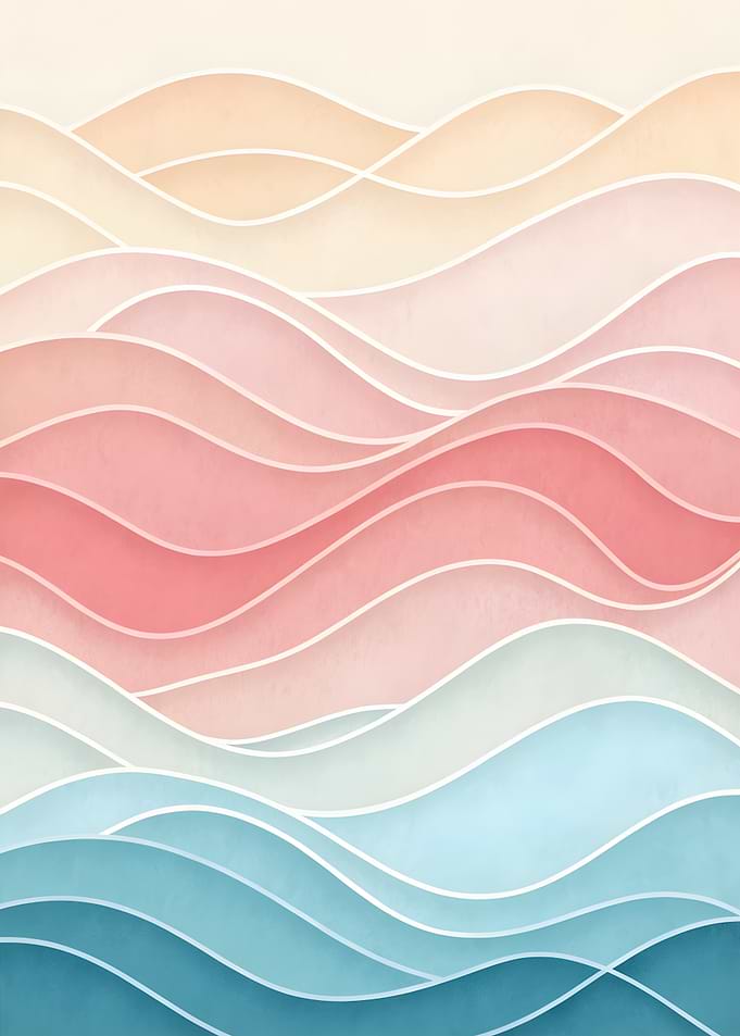 Abstract Pastel Waves