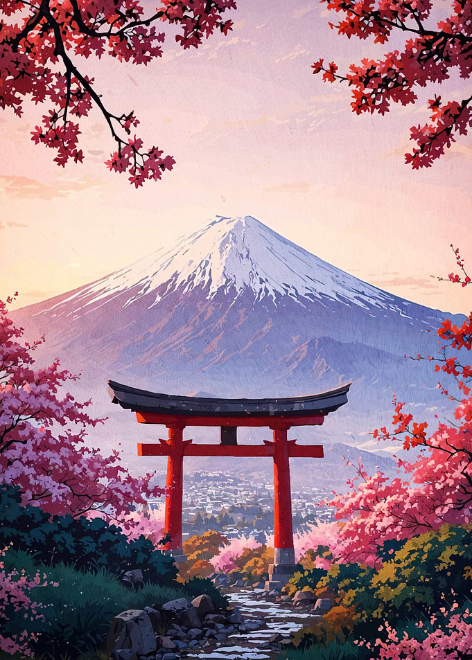 Mount Fuji Torii Gate