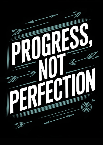 Progress, Not Perfection Motivational Art