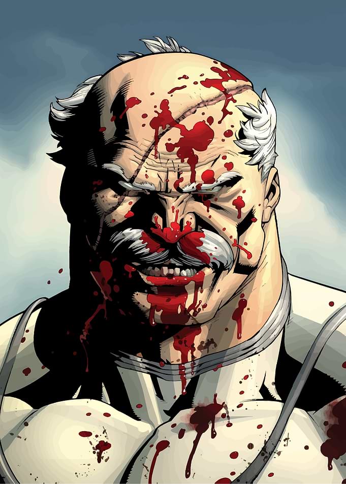 Omni-Man Conquest Bloody Portrait