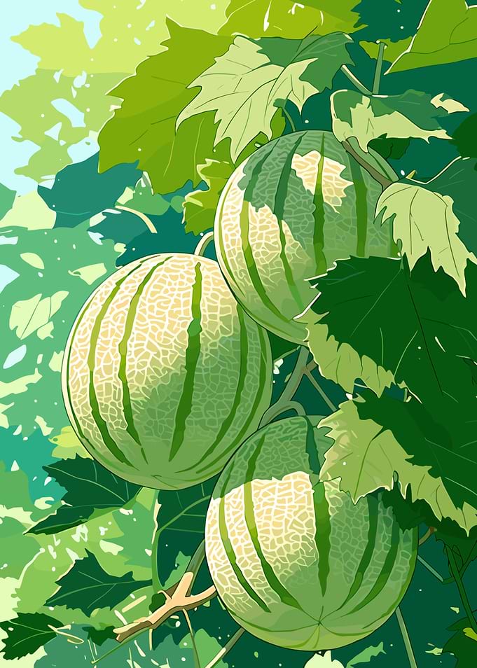 Melons on the Vine