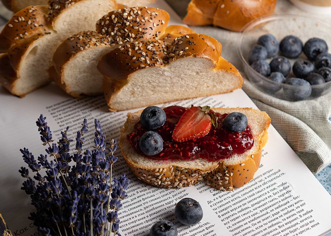 Bread with Berries and Lavender
