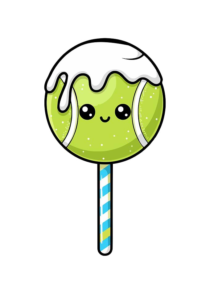 Tennis Food Cartoon Humor