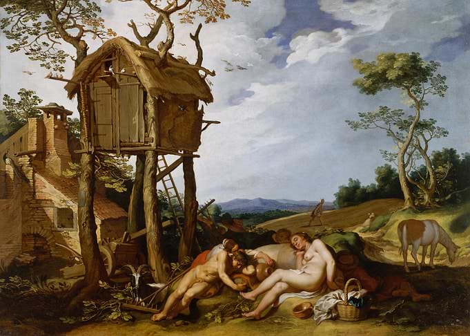 Pastoral Scene with Sleeping Nymphs