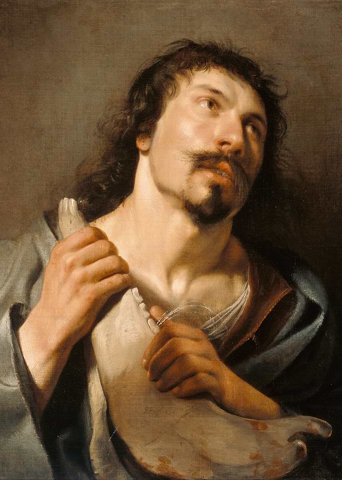 Man with Lamb, Painting