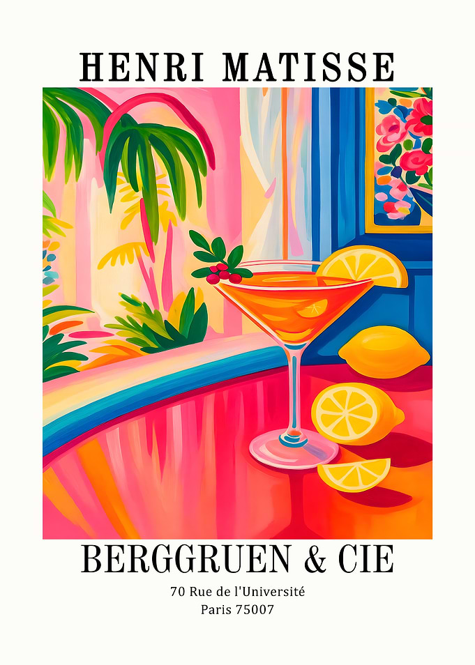Aperol Spritz Matisse Style Print
