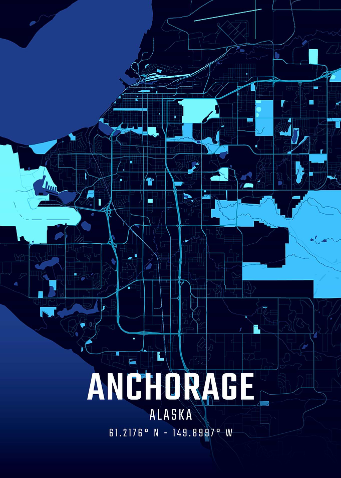 Anchorage Midnight City Map