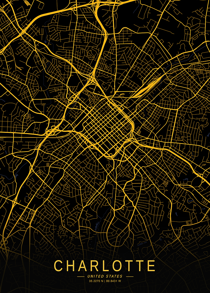 Golden Charlotte City Map