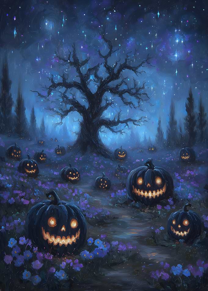 Halloween Night Pumpkin Patch