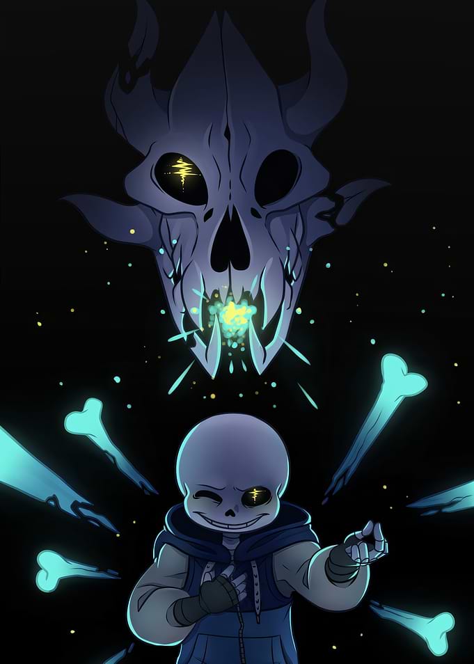 Sans Undertale with Gaster Blaster