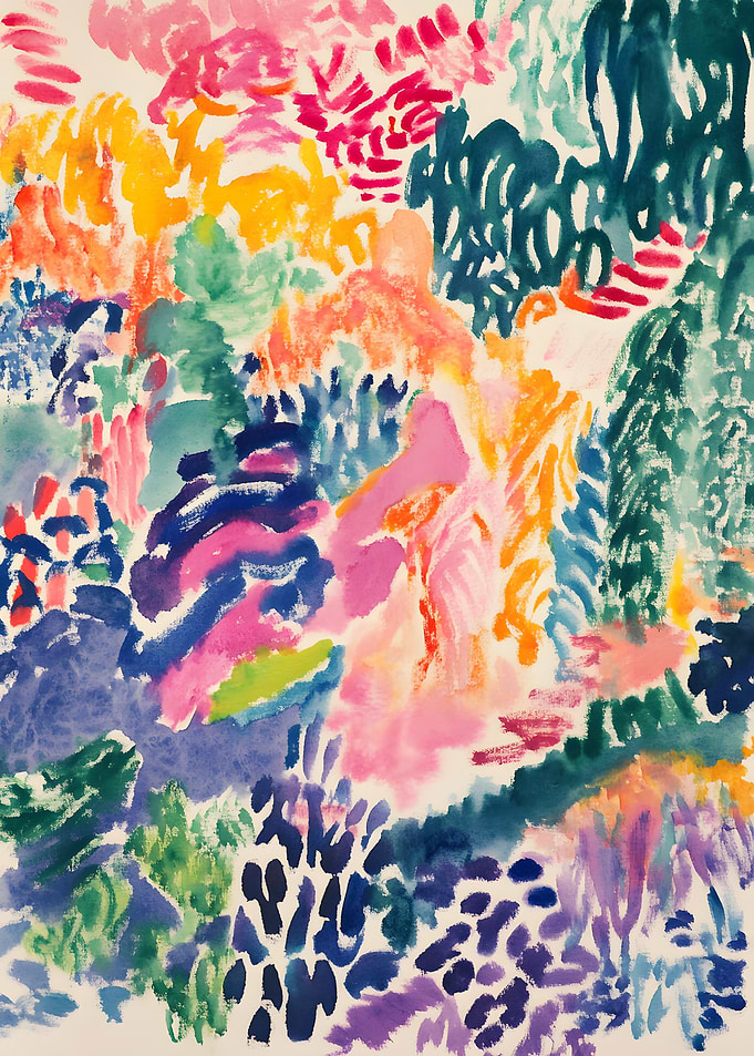 Colorful Abstract Landscape Painting