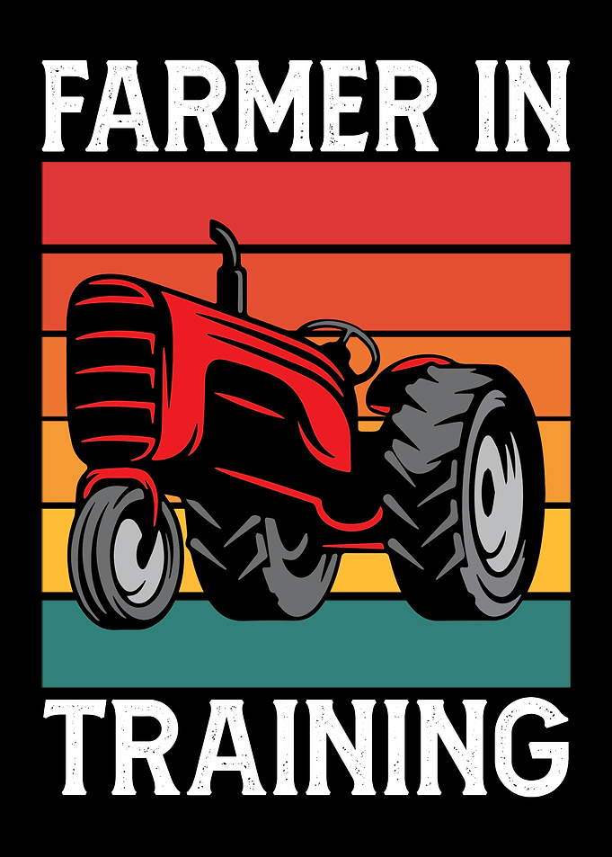 Farmer in Training Tractor Graphic