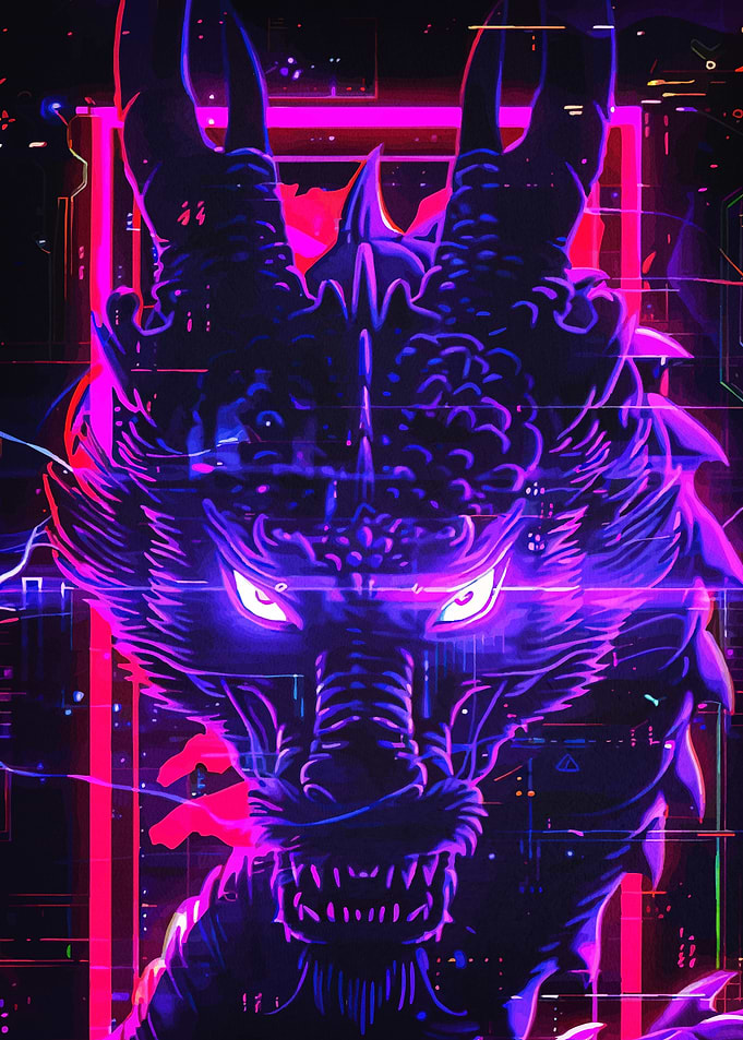 Cyberpunk Dragon Neon