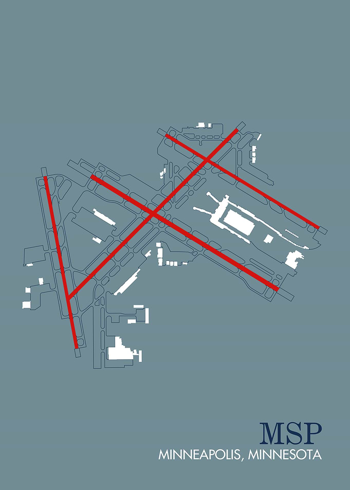MSP Airport Map Minneapolis Minnesota