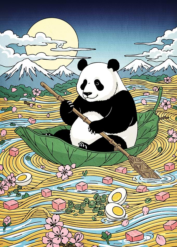 Panda Rowing Ramen River