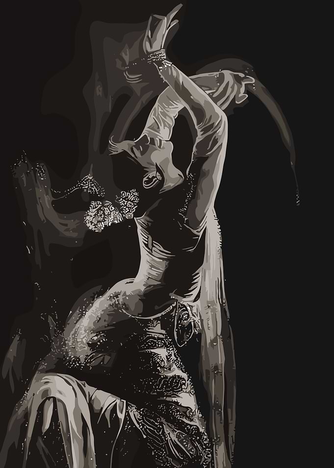 Monochrome Dancer in Motion