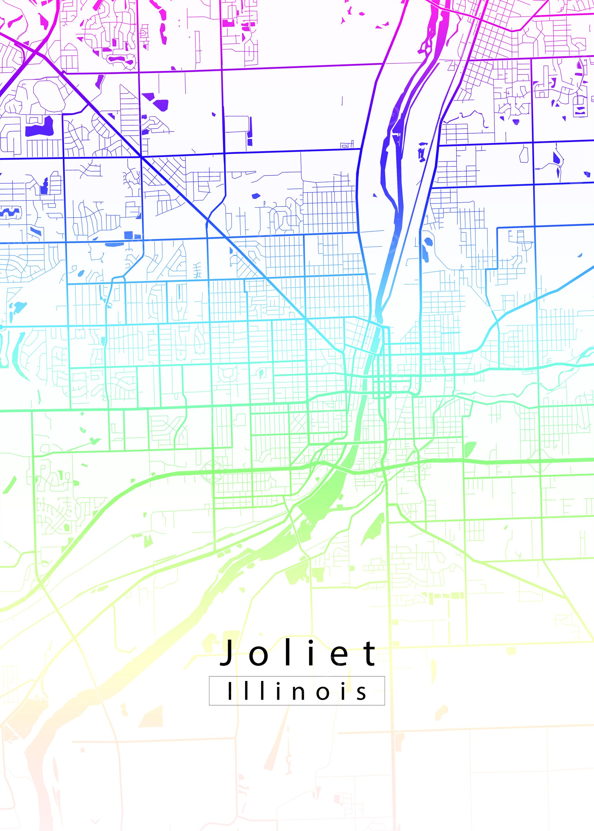 Joliet Illinois City Map