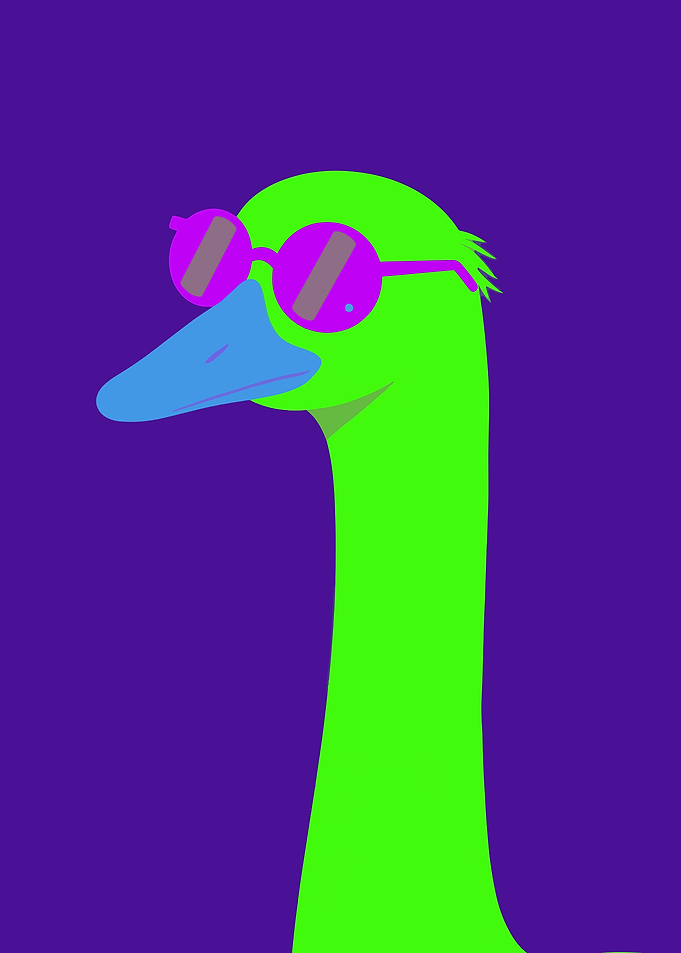 Cool Goose with Sunglasses Illustration