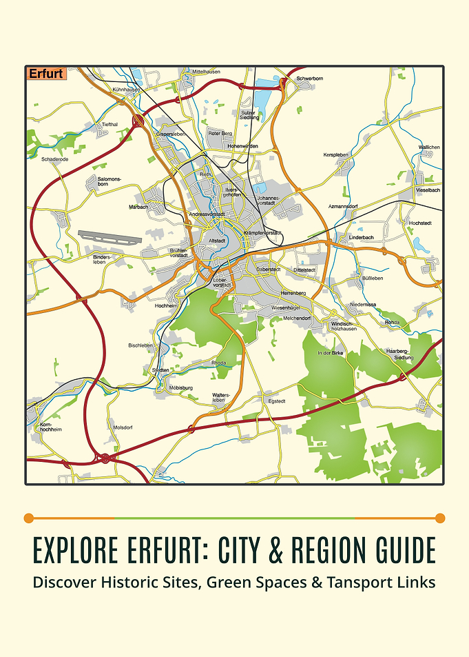 Erfurt City and Region Guide Map