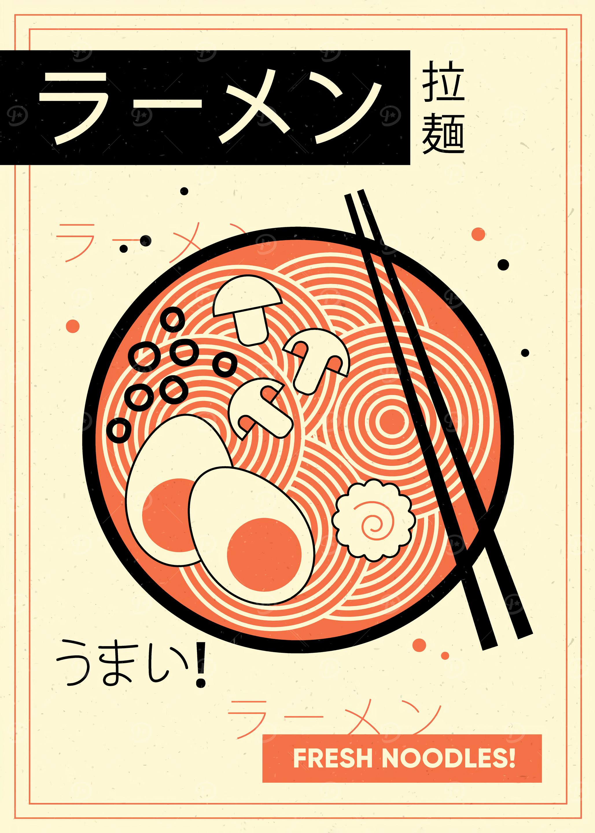 Ramen Bowl Illustration