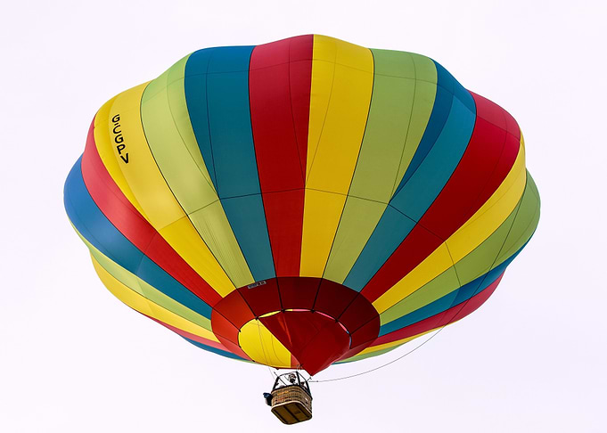 Colorful Hot Air Balloon Ascending