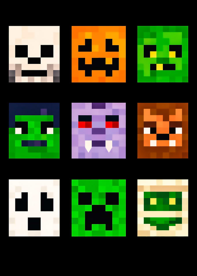 Monster Halloween Pixel Art