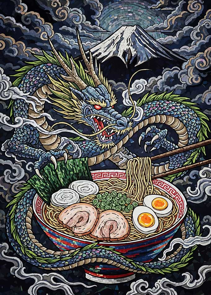 Dragon Ramen Mosaic