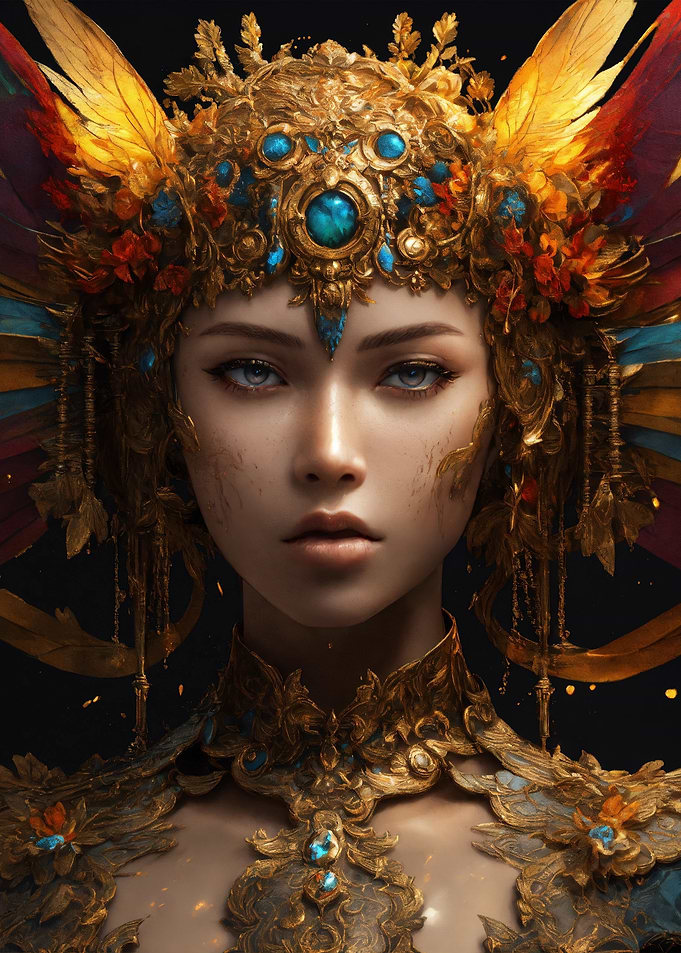 Golden Headdress Portrait