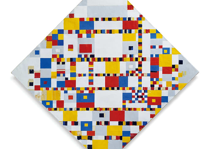 Diamond Painting with Red, Yellow, Blue