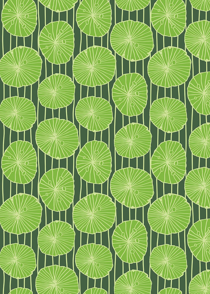 Green Lily Pads Pattern