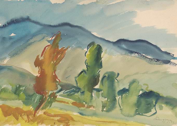 Landscape Below the Mountains