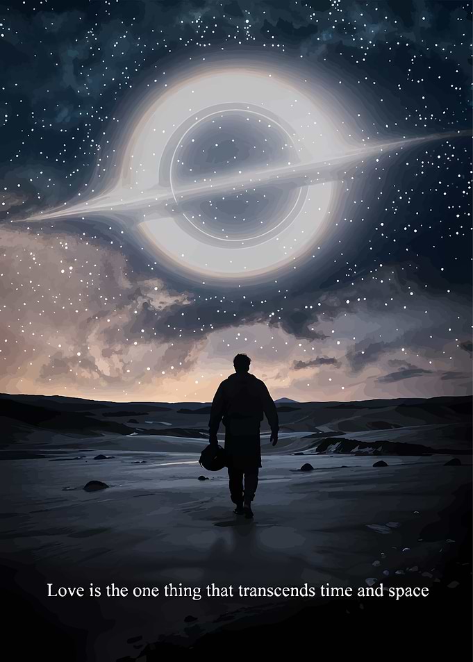 Astronaut and Black Hole Art
