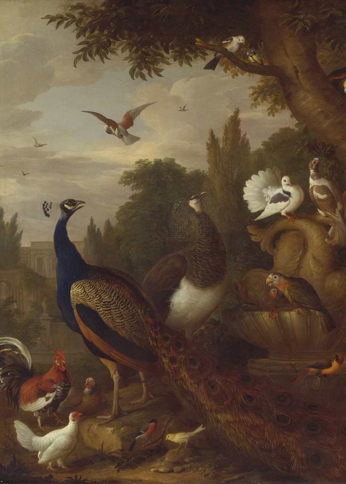 Birds in a Garden Painting