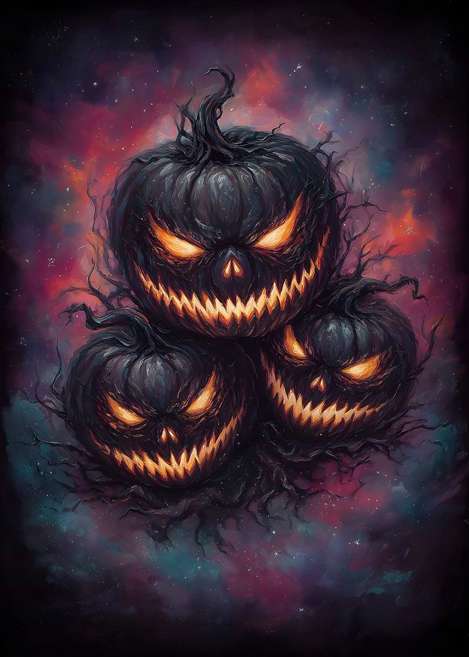 Spooky Stacked Halloween Pumpkins