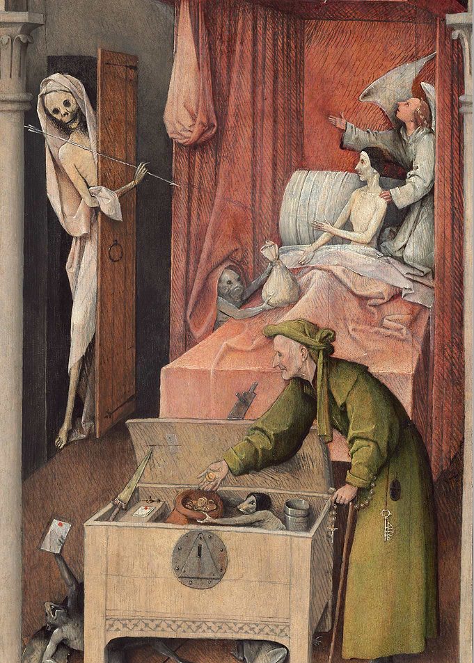Death and the Miser Painting