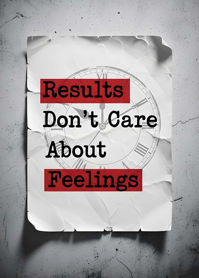Results Don't Care About Feelings Poster